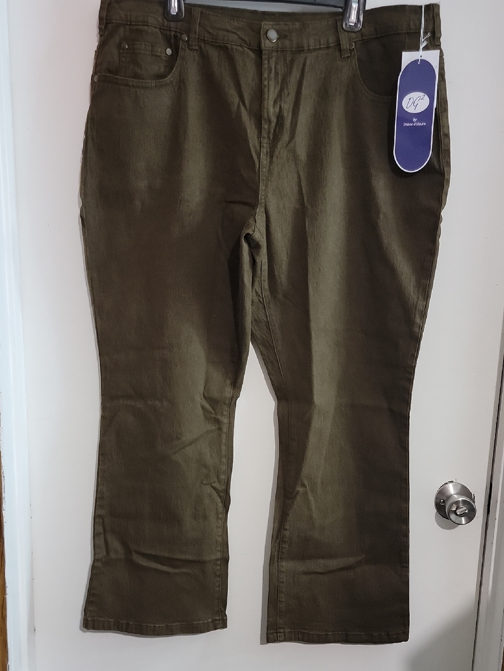 DG2 by Diane Gilman Brown Straight Jeans 18WP